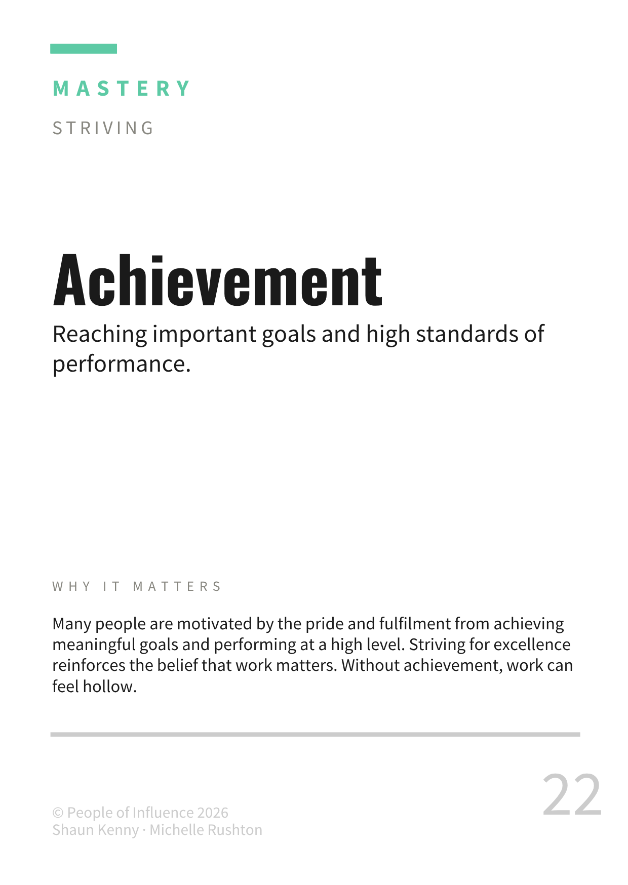 Achievement motivator front